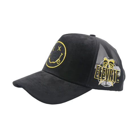 Premium Smiley Trucker Hat - Embroidered