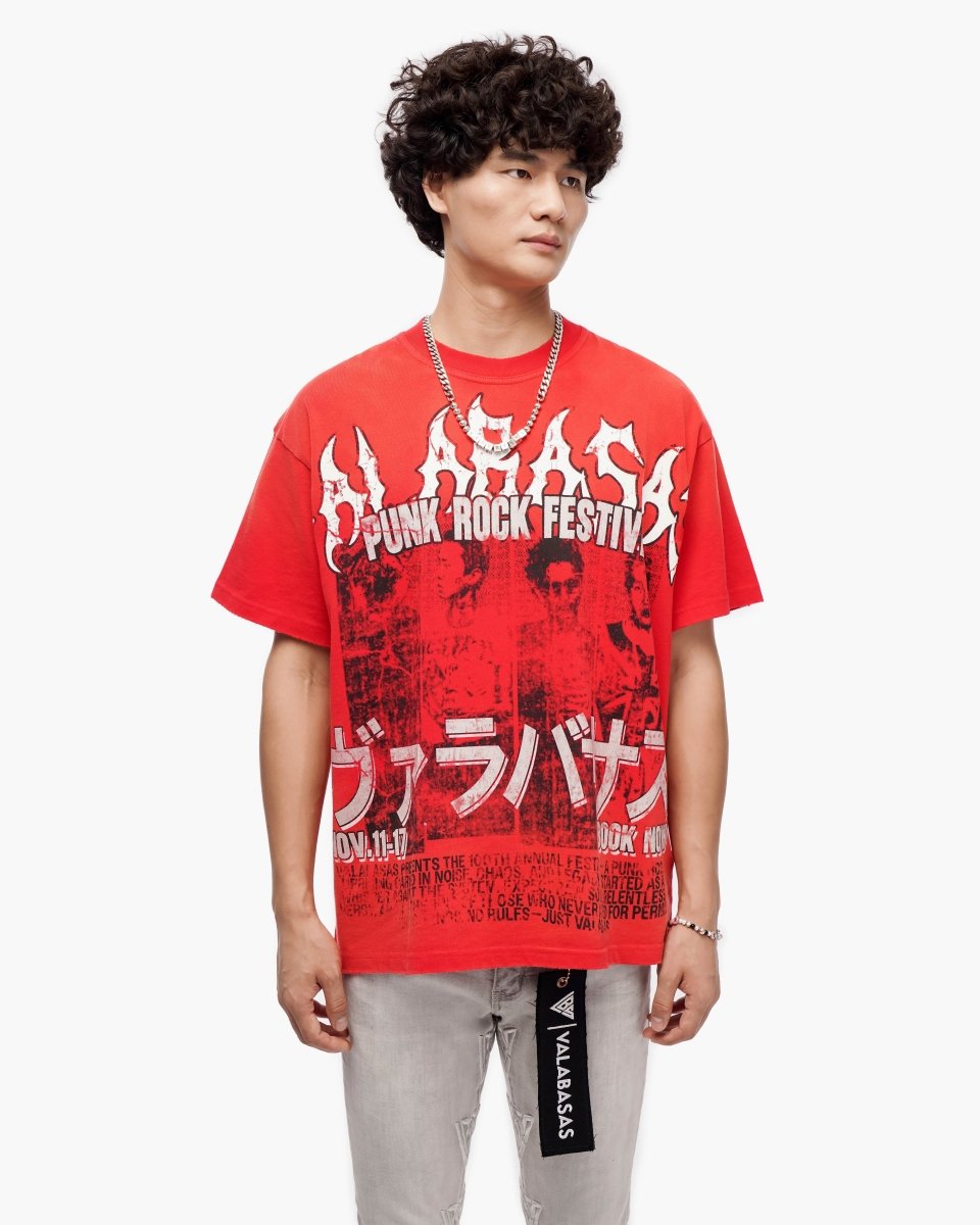 Punk Fest Red Tee - Valabasas