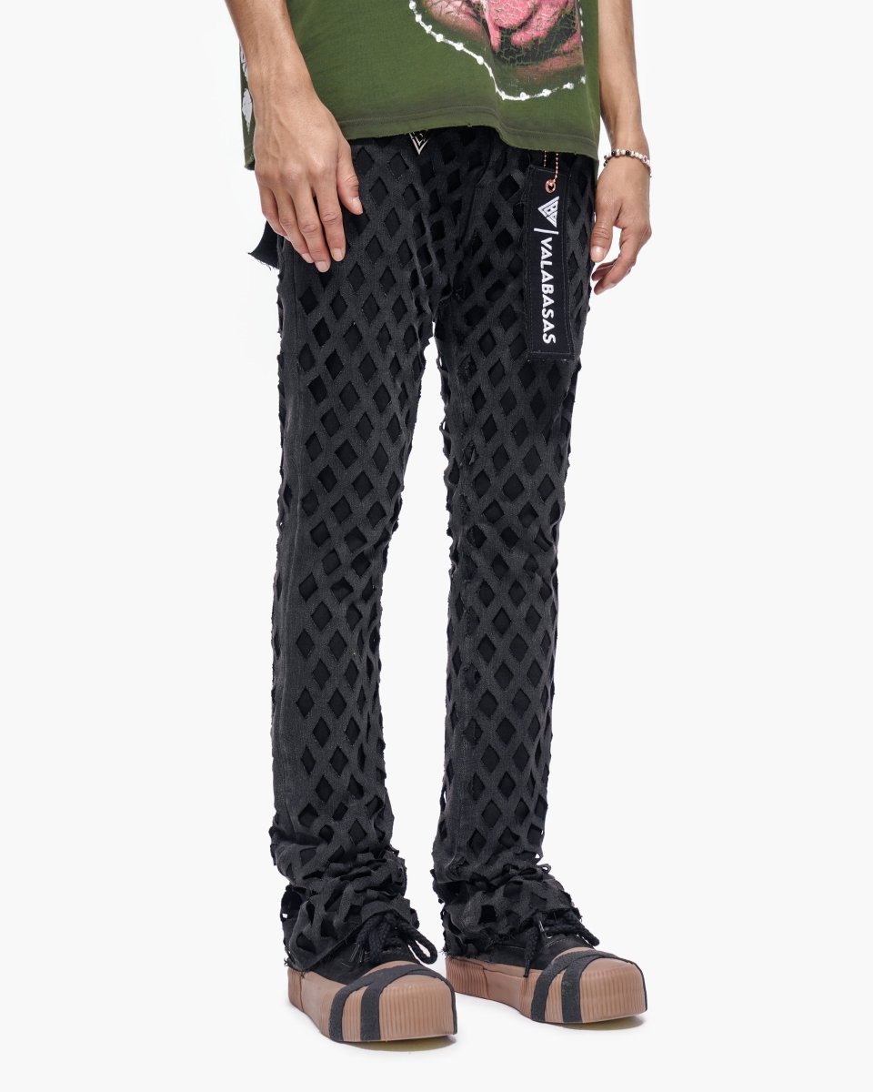 Ransom Black Stacked Jeans - Valabasas