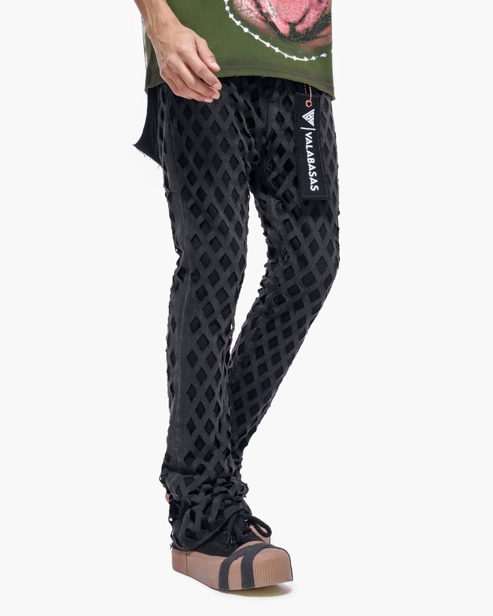 Ransom Black Stacked Jeans - Valabasas