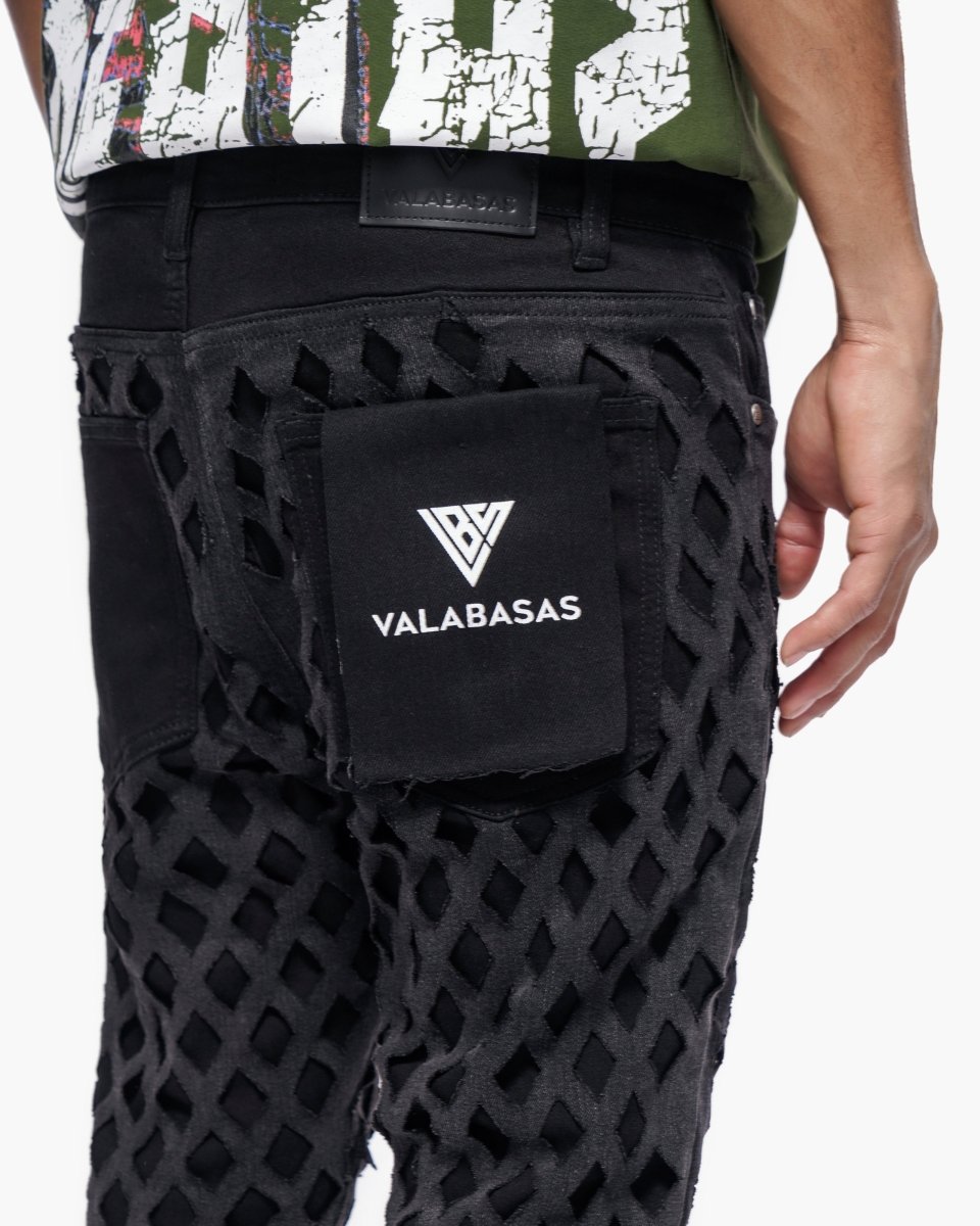 Ransom Black Stacked Jeans - Valabasas