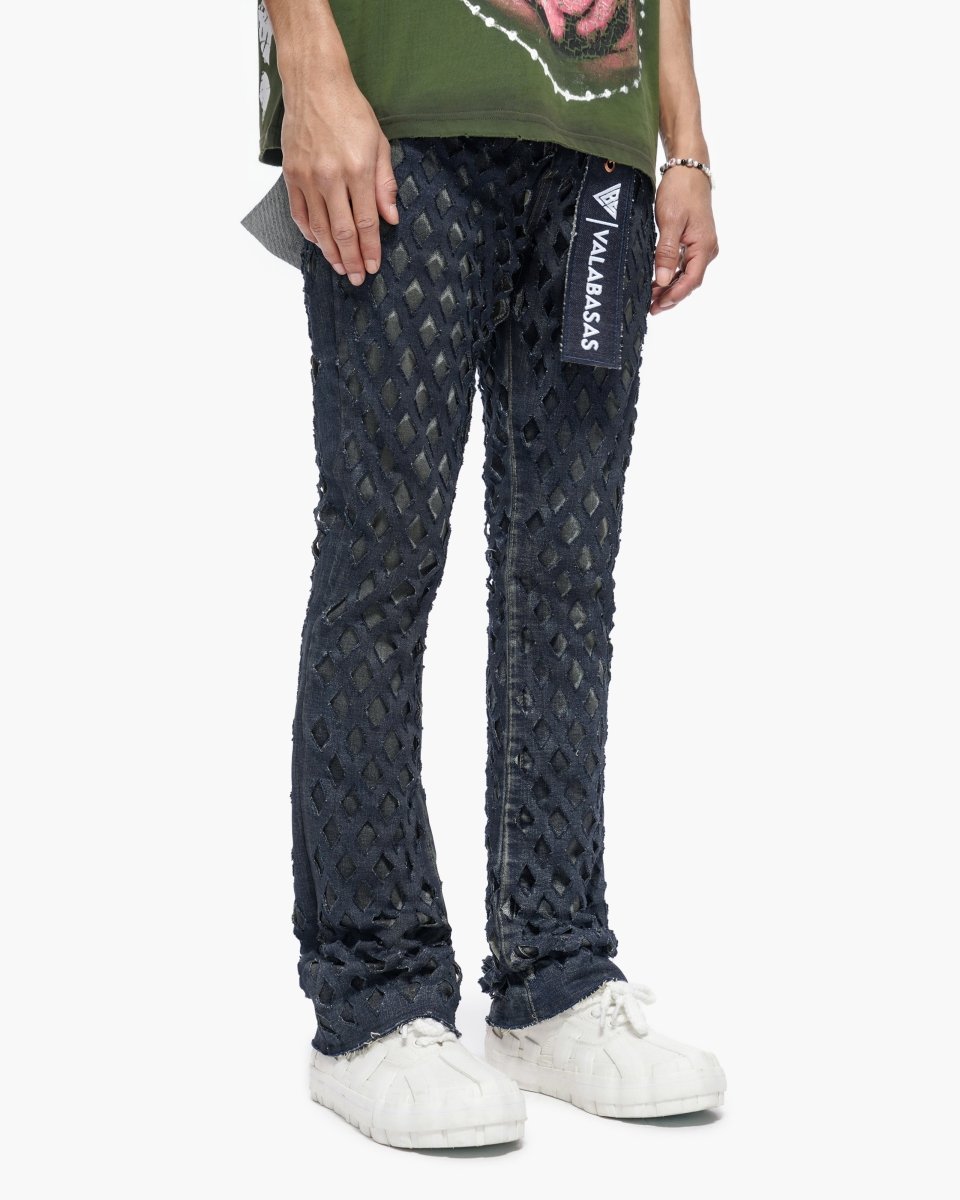 Ransom Dirty Blue Stacked Jeans - Valabasas
