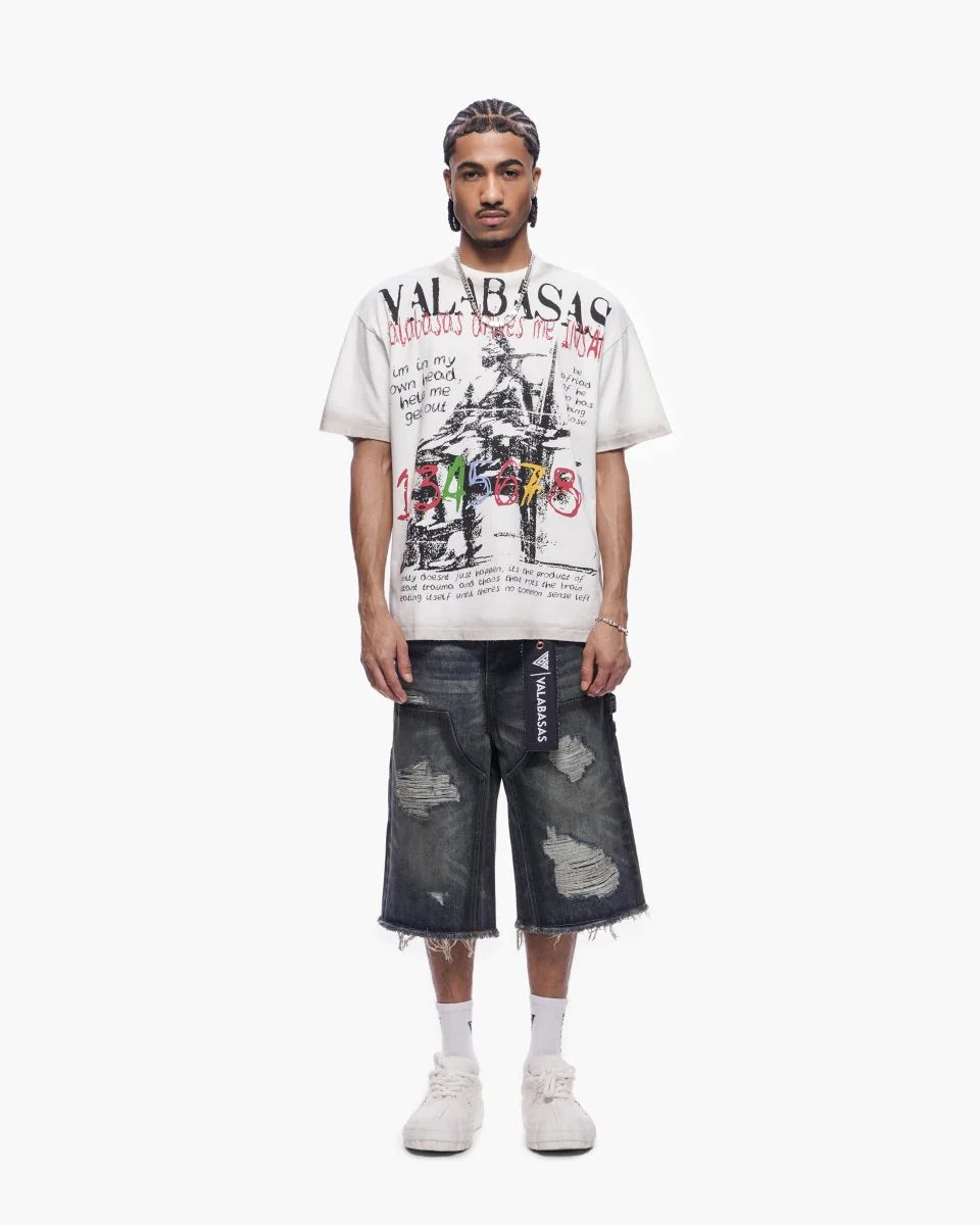 Valabasas Revolt Shorts - Distressed Denim
