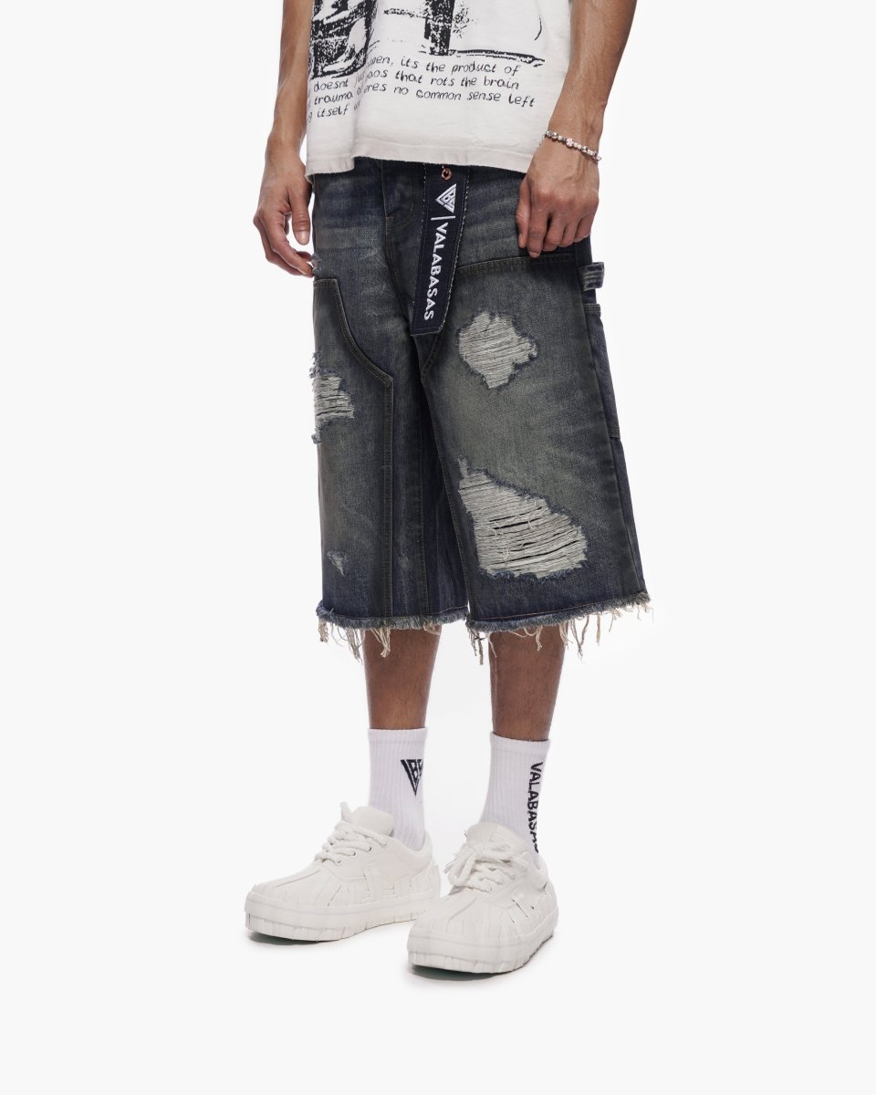 Revolt Dirty Blue Jorts - Valabasas