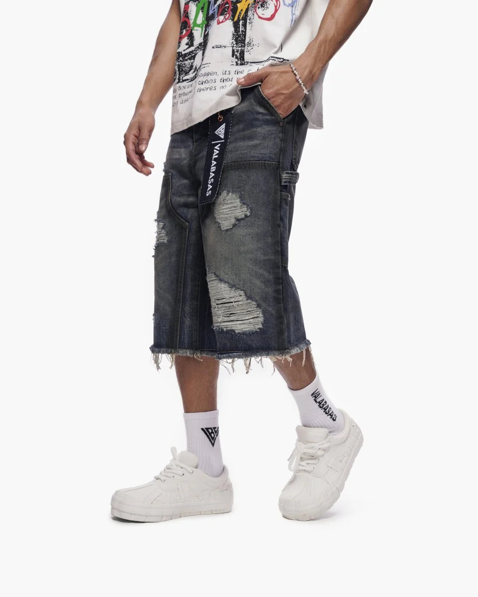 Valabasas Revolt Shorts - Distressed Denim
