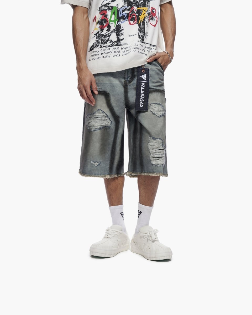 Revolt Dirty Lt. Blue Jorts - Valabasas