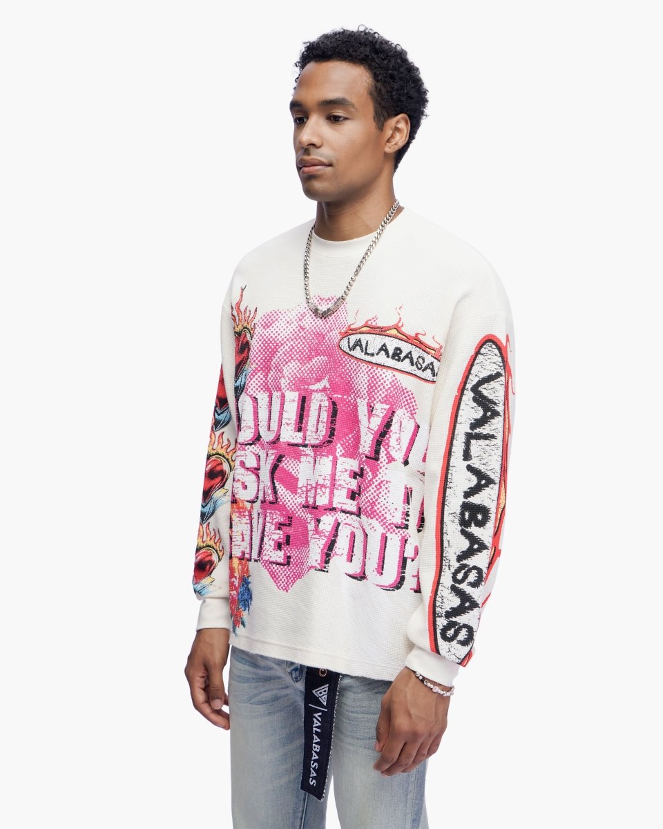 Risky Cream Thermal Crewneck - Valabasas