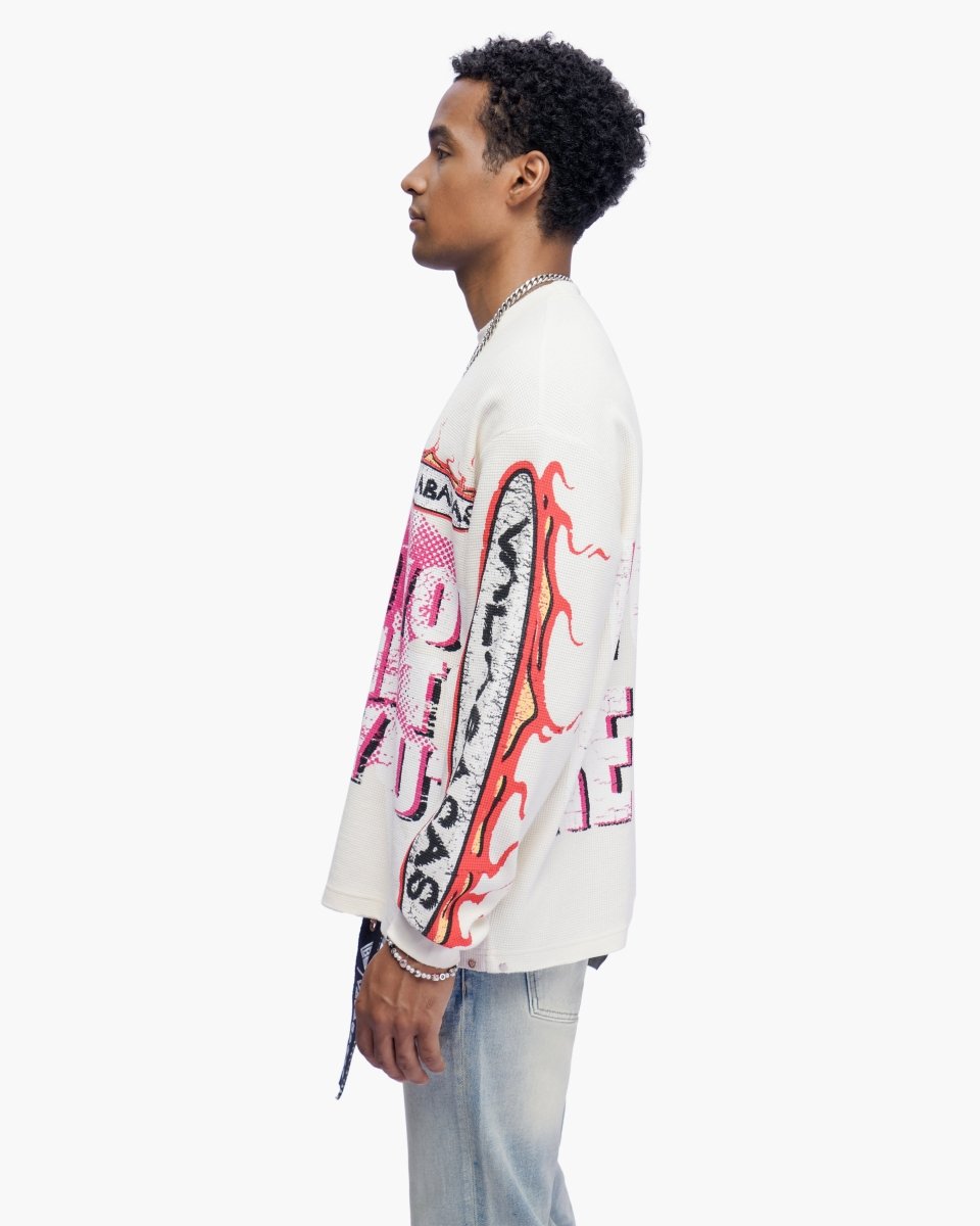 Risky Cream Thermal Crewneck - Valabasas