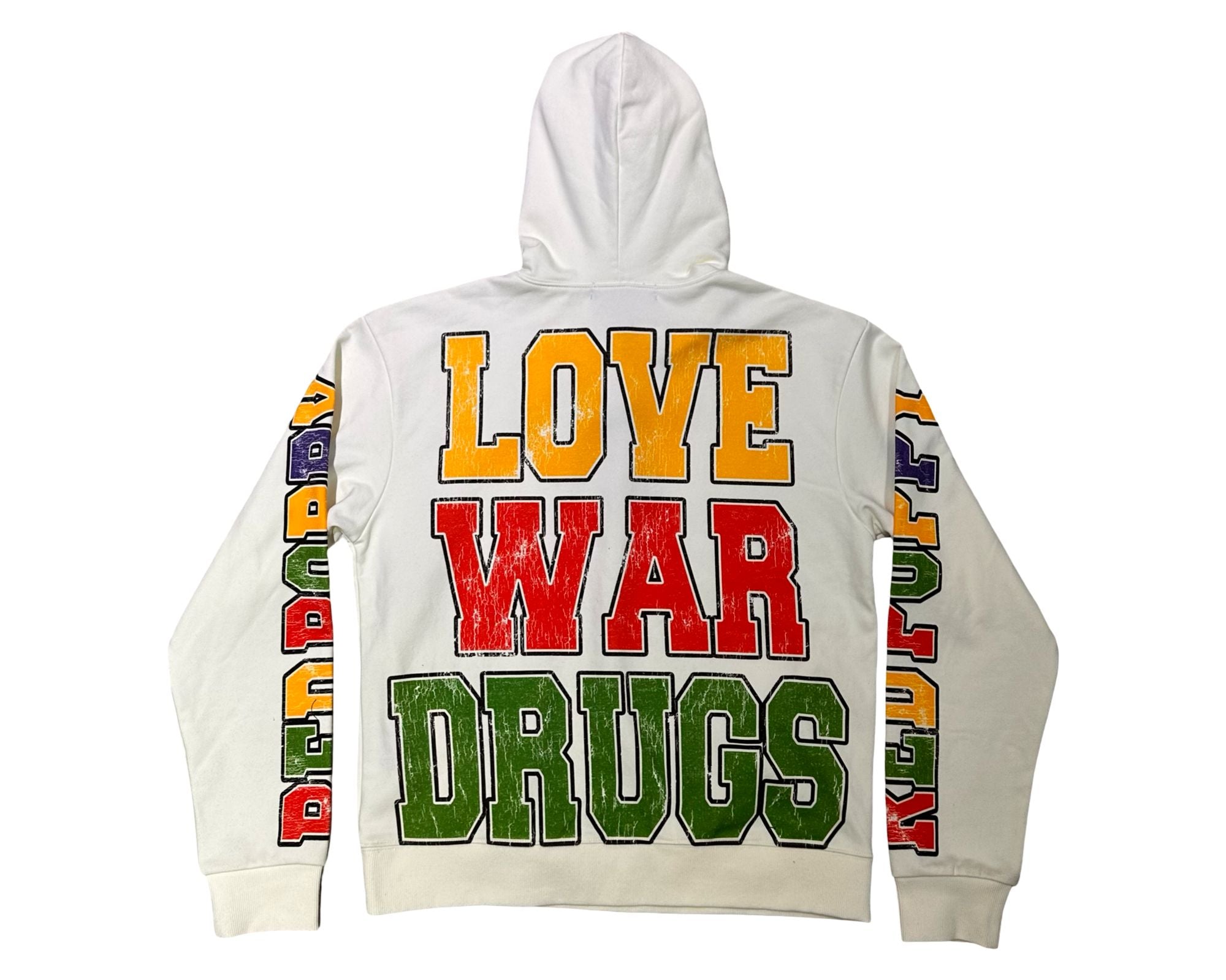 Red Poppy - Love War Drugs Hoodie  - Cream
