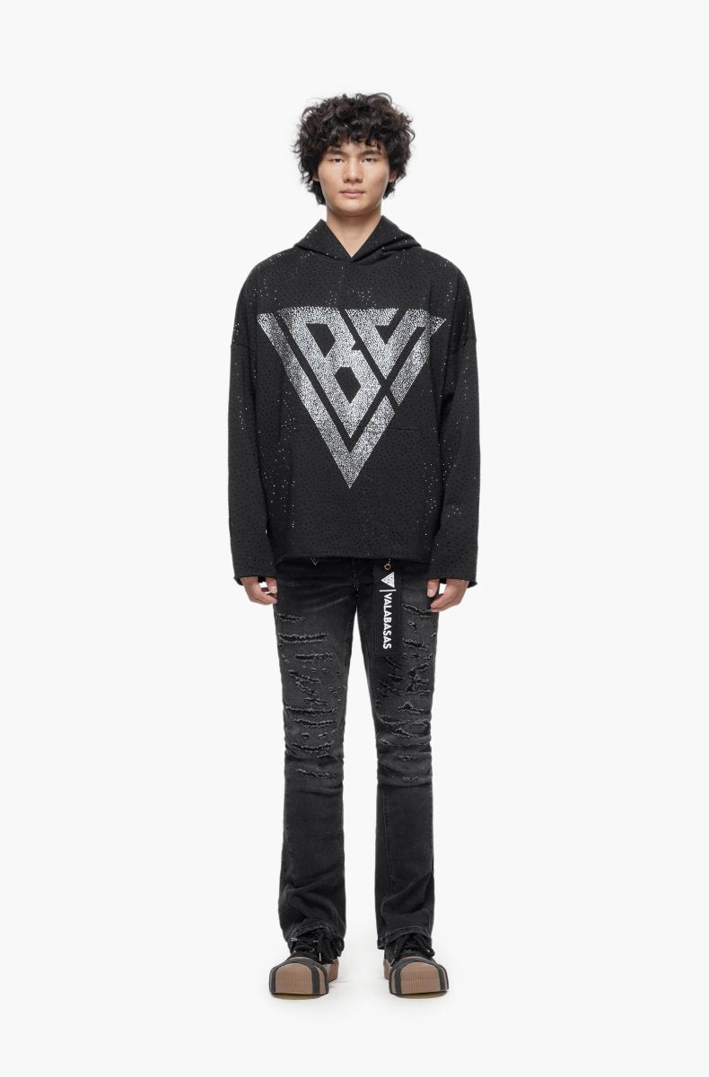 Sabotage Black Washed Stacked Jeans - Valabasas