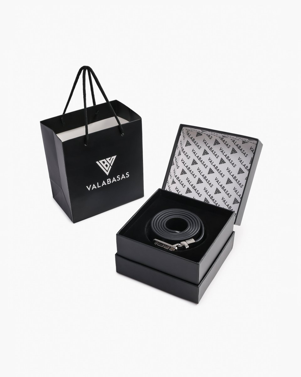 "SAIR" Black Leather Belt - Valabasas