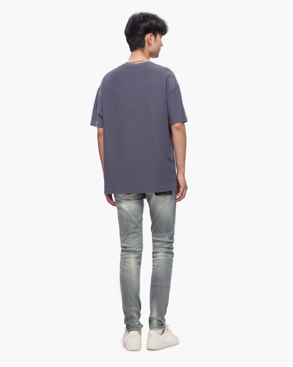 Scimitar Dark Blue Wash Skinny Jeans - Valabasas