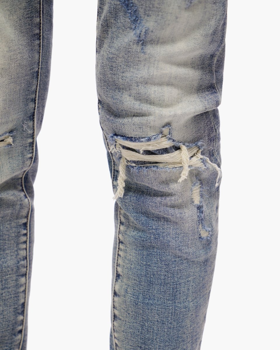 Scimitar Dark Blue Wash Skinny Jeans - Valabasas