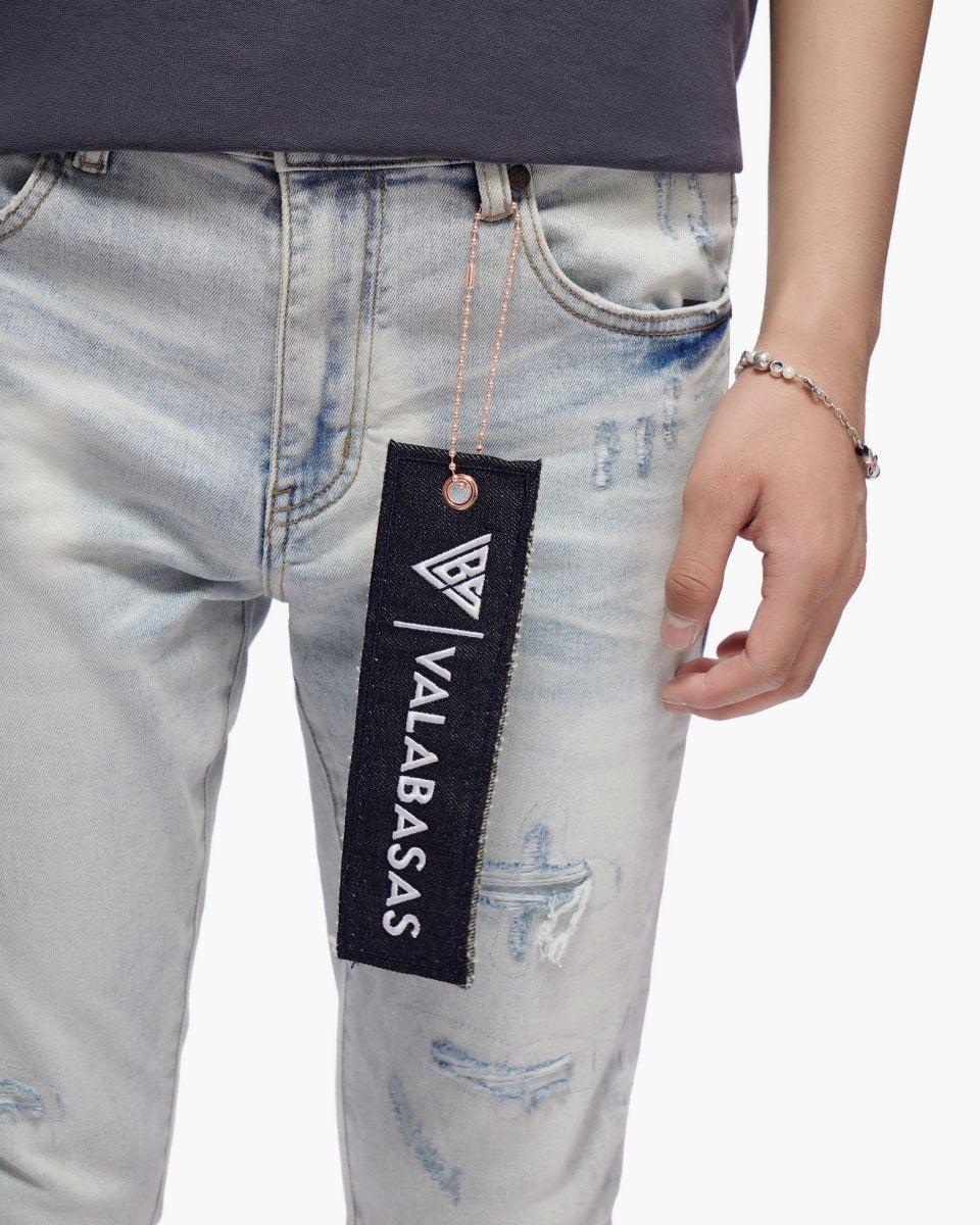 Scimitar Light Blue Wash Skinny Jeans - Valabasas