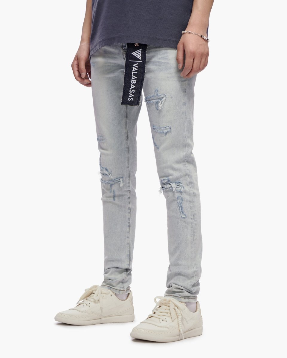 Scimitar Light Blue Wash Skinny Jeans - Valabasas