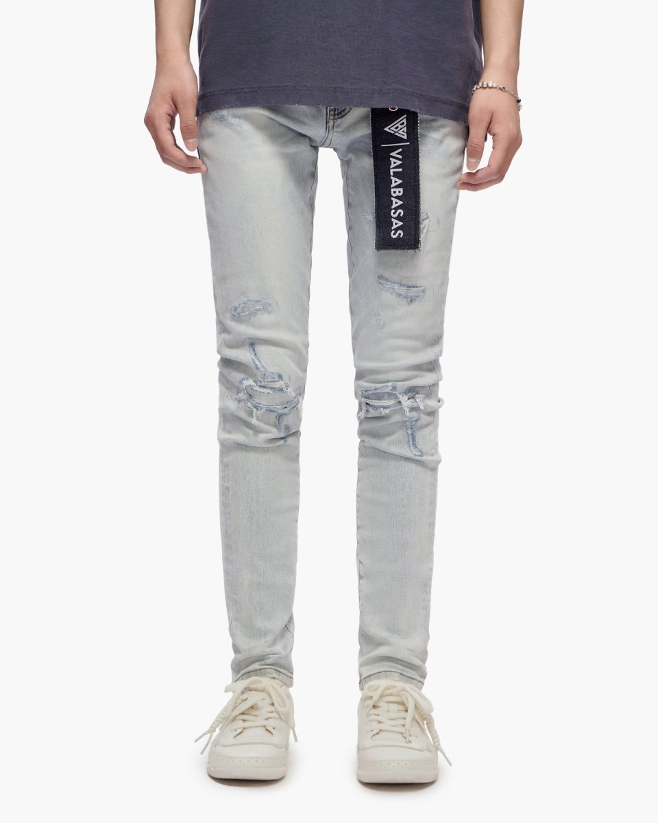 Scimitar Light Blue Wash Skinny Jeans - Valabasas