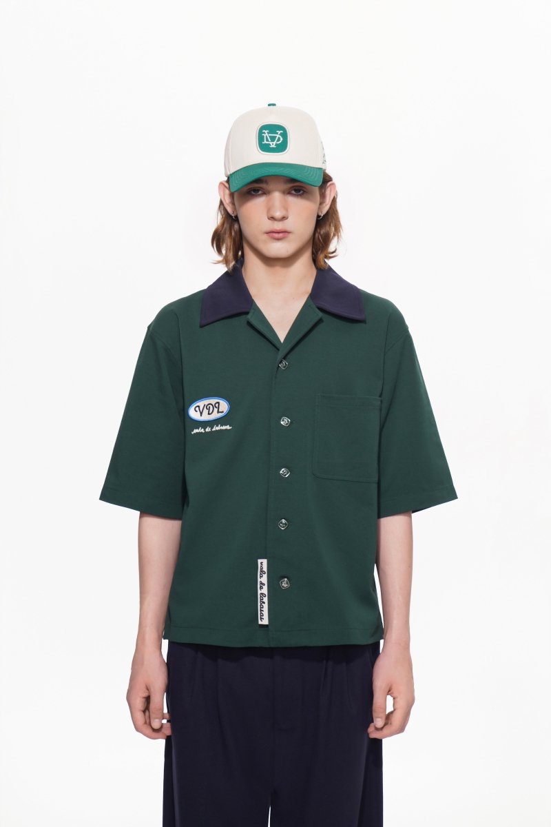 Scuro Button Down – Green (Cotton Blend) - Valabasas