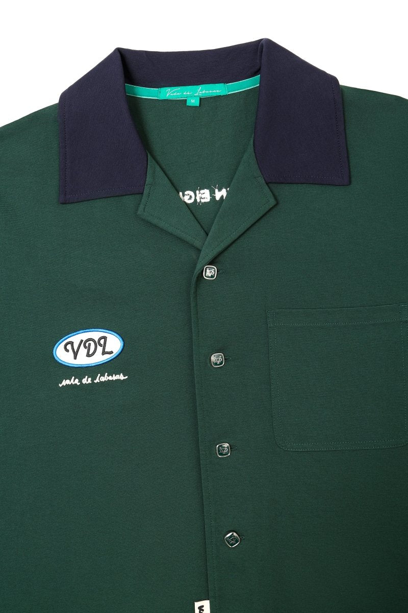 Scuro Button Down – Green (Cotton Blend) - Valabasas