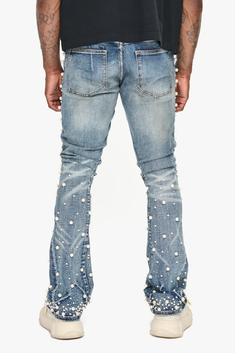 Sheam Dirty Wash Stacked Jean - Valabasas