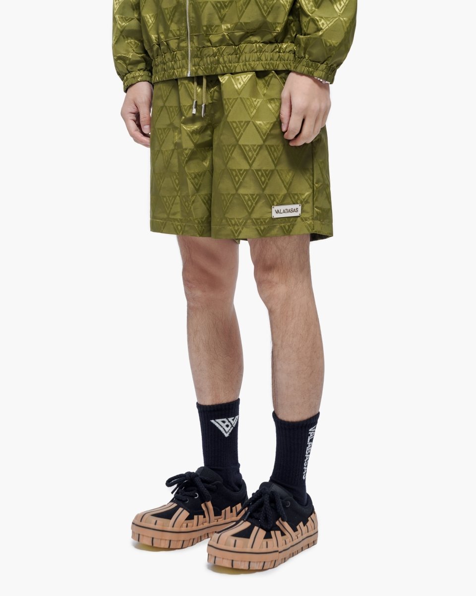 Signature 2.0 Olive Nylon Shorts - Valabasas