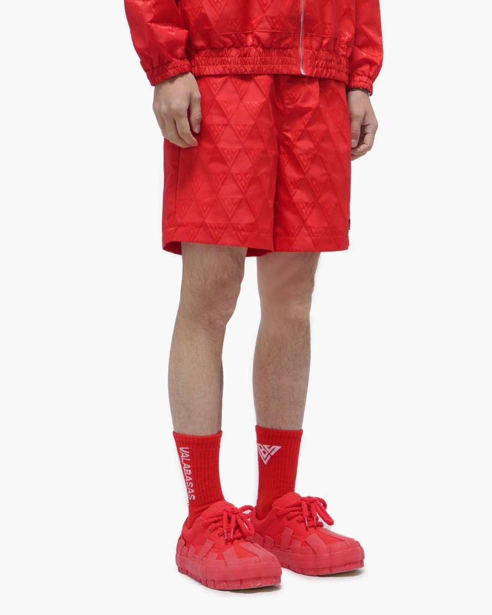 Signature 2.0 Red Nylon Shorts - Valabasas