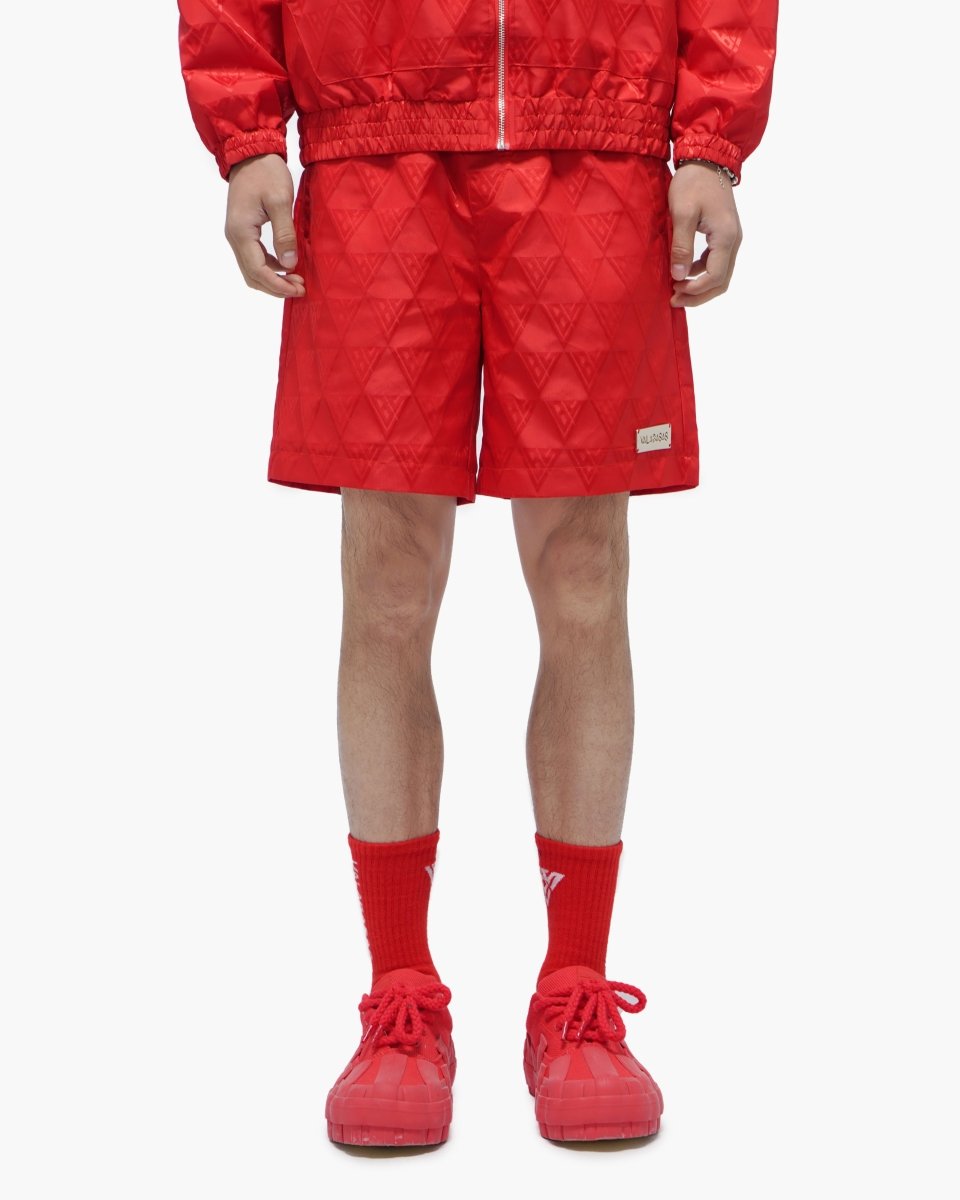 Signature 2.0 Red Nylon Shorts - Valabasas