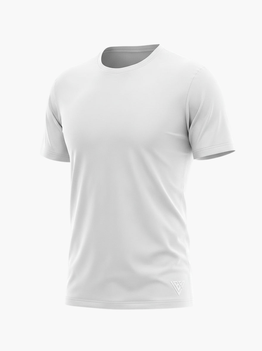 Single Pack Essential Undershirt White Tee - Valabasas