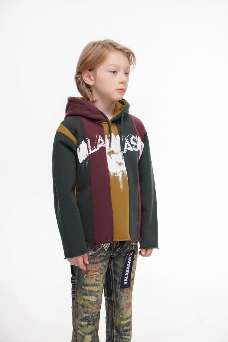 Slipped Kids Hoodie Green - Valabasas