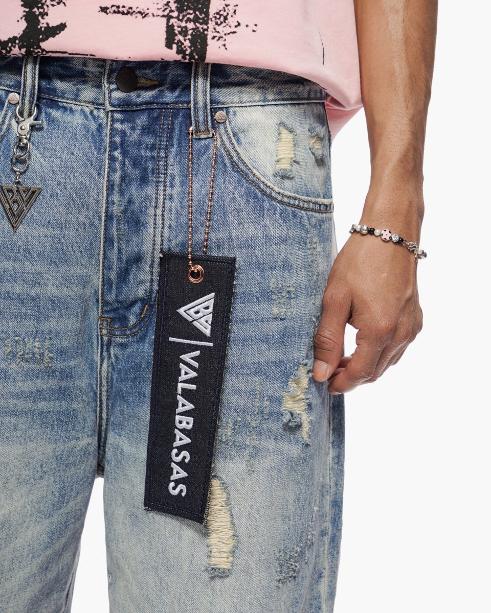 Snapped Baggy Jorts Blue Washed - Valabasas