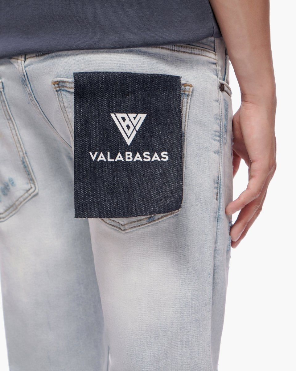 Stab Light Blue Wash Skinny Jeans - Valabasas