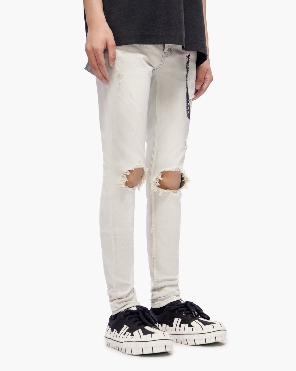 Stab Light Grey Wash Skinny Jeans - Valabasas