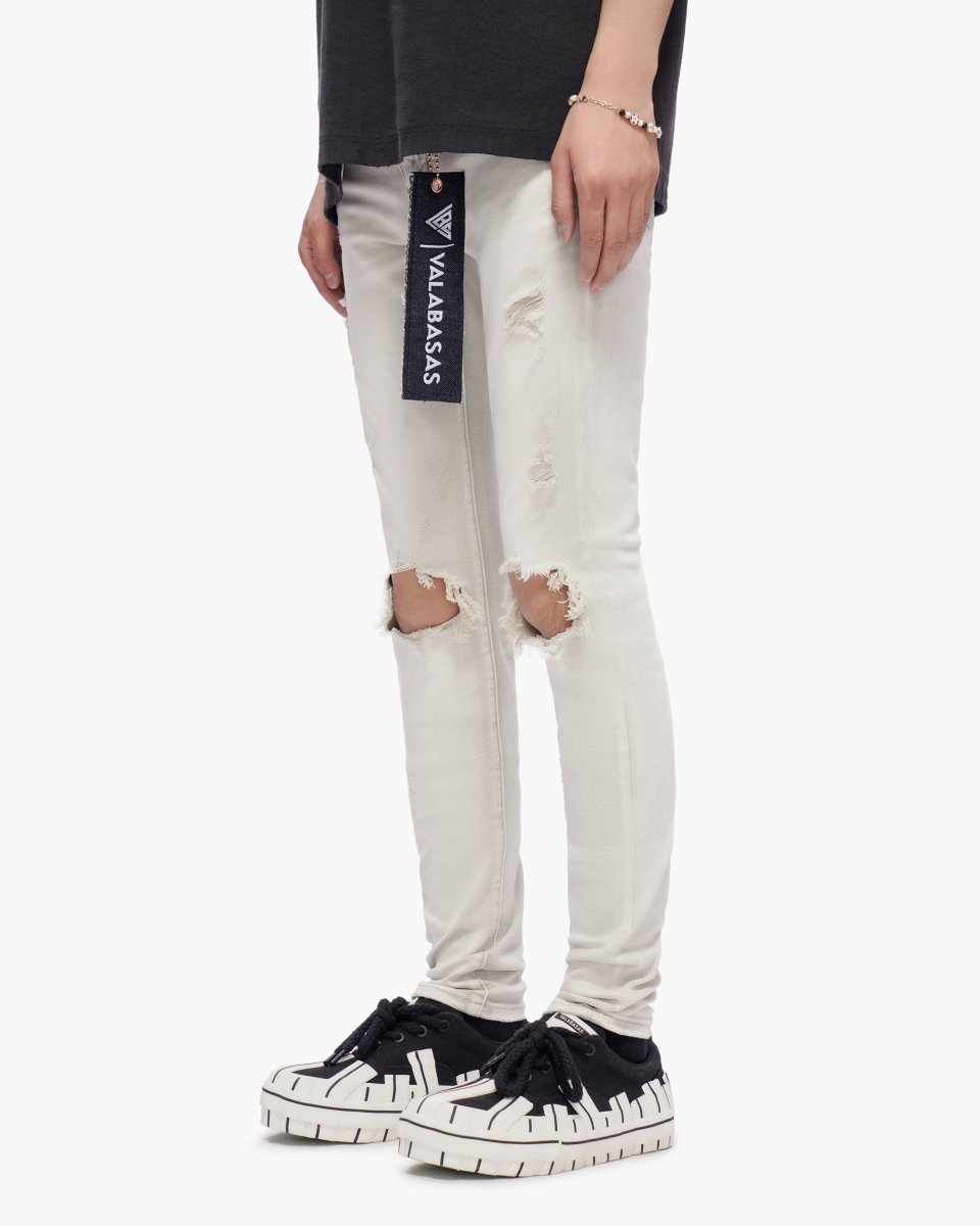 Stab Light Grey Wash Skinny Jeans - Valabasas