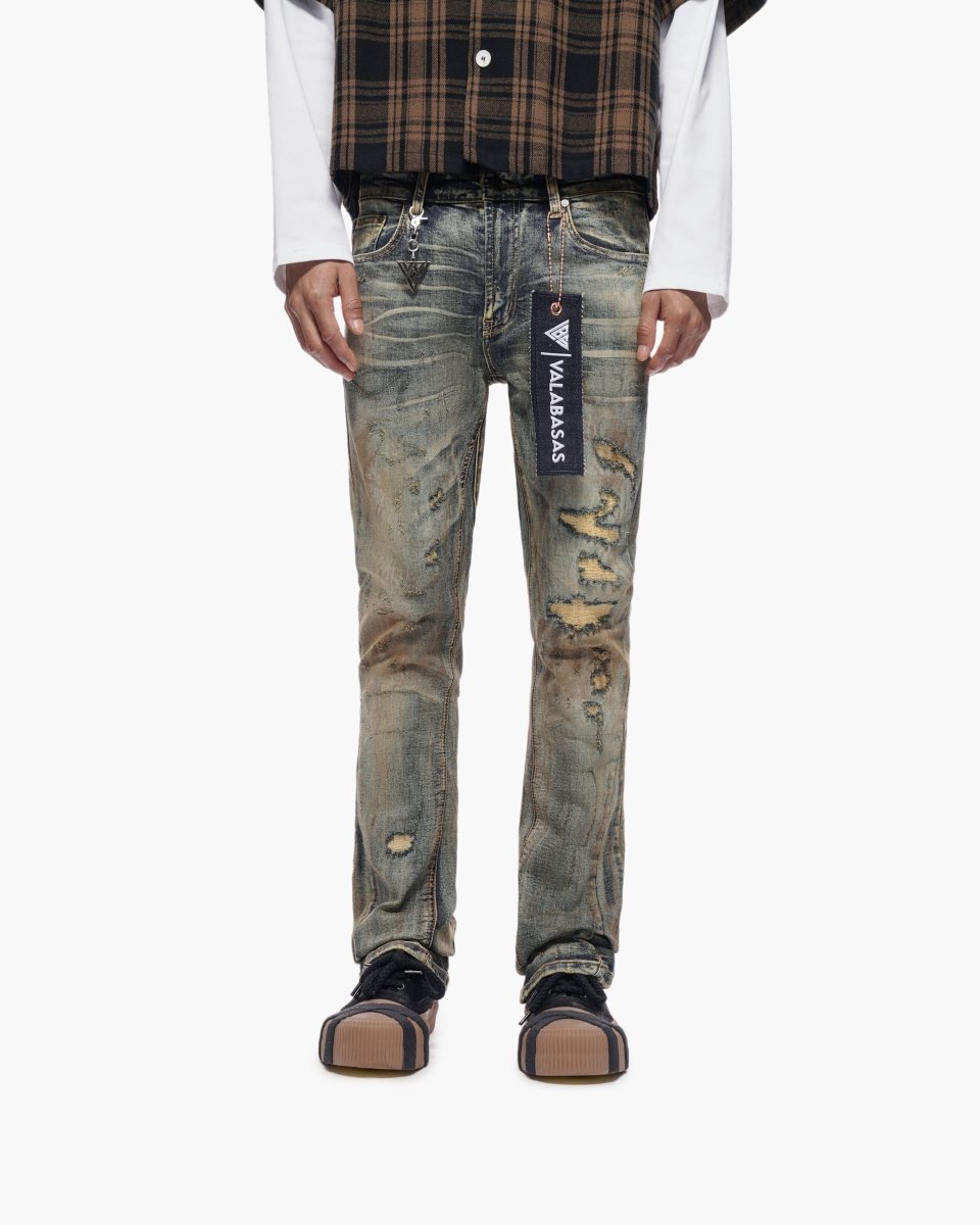 Static Stacked Vintage Wash Jeans - Valabasas