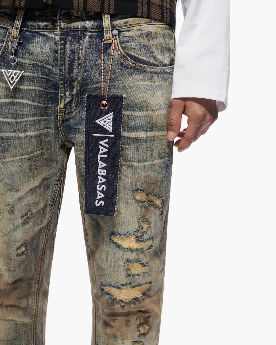 Static Stacked Vintage Wash Jeans - Valabasas