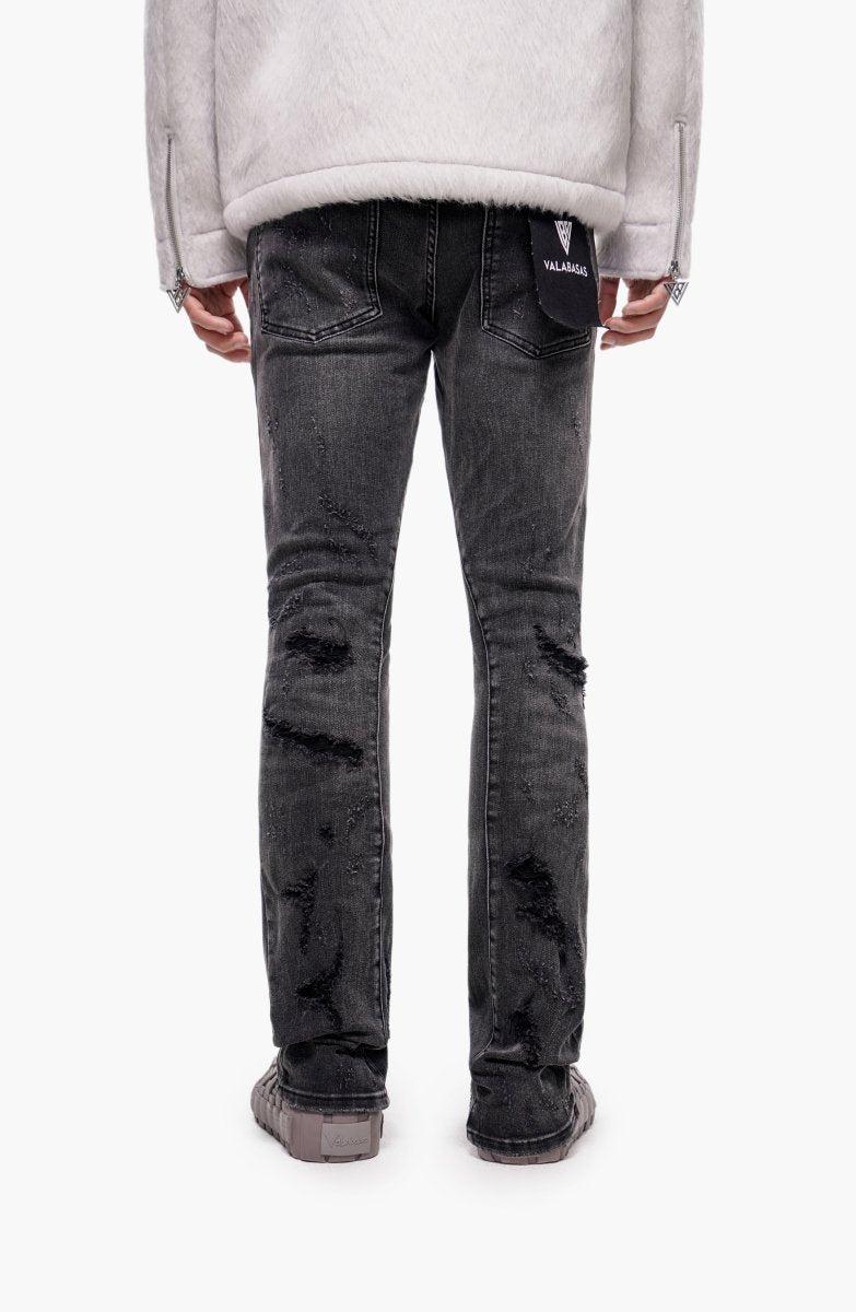 Steeltoe Grey Wash Stacked Jeans - Valabasas