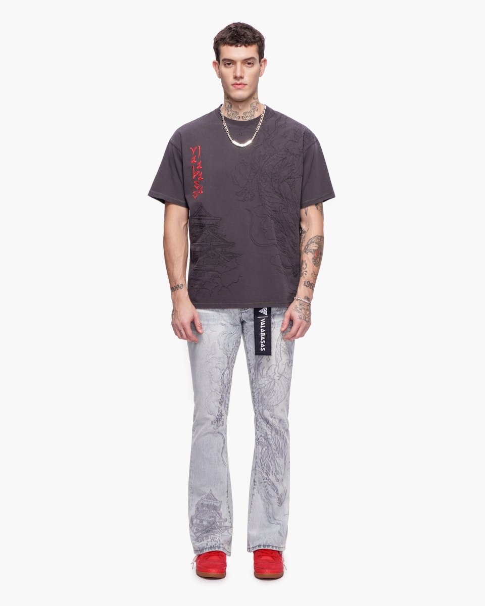 Stone Serpent Stacked Denim Light Blue Wash - Valabasas