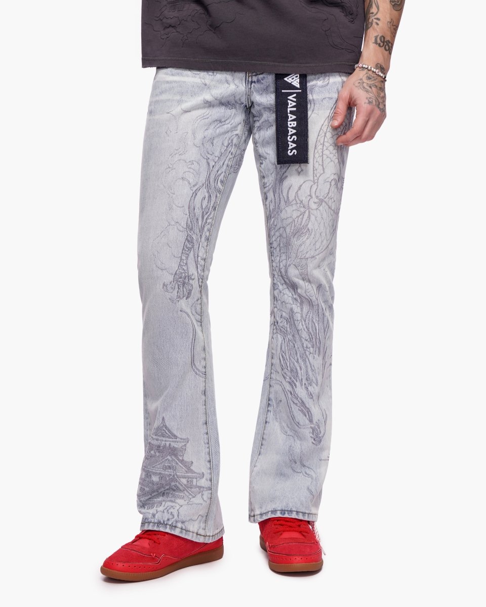 Stone Serpent Stacked Denim Light Blue Wash - Valabasas