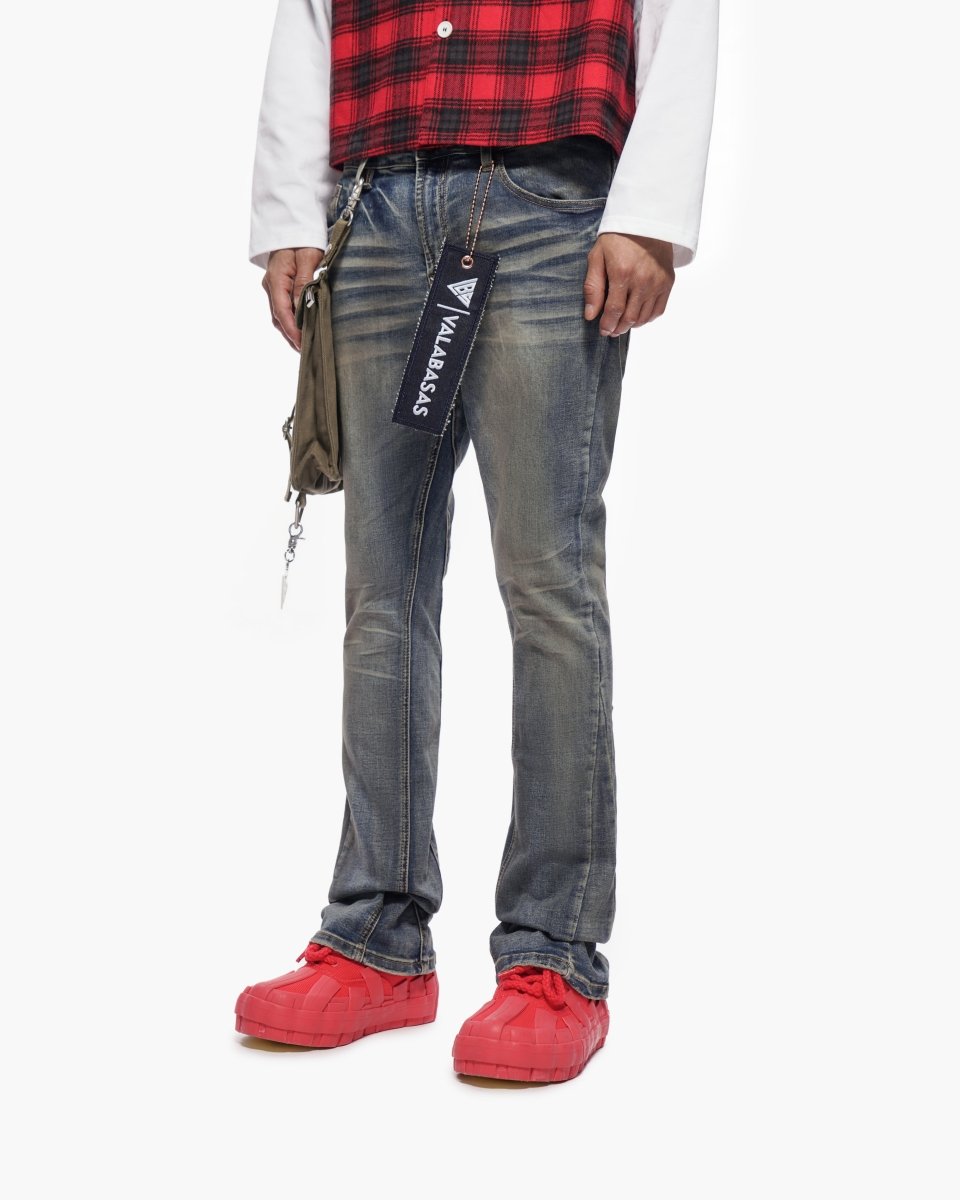 Story Stacked Dirty Blue Jean - Valabasas