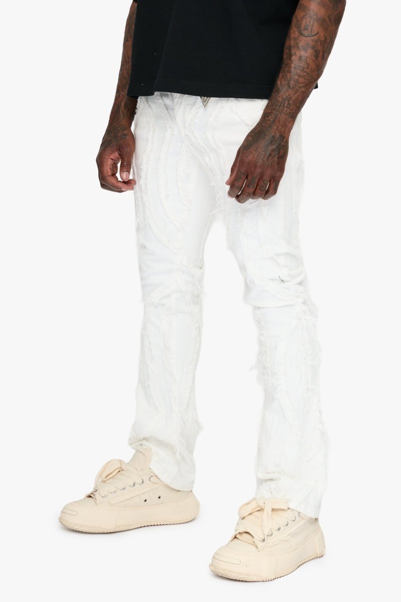 Strava White Stacked Jeans - Valabasas
