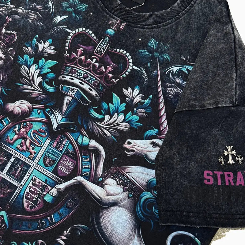 Stray Regal Emblem T-Shirt - Black
