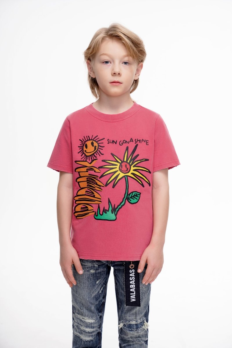 Sun Will Shine Kids Tee Vintage Red - Valabasas
