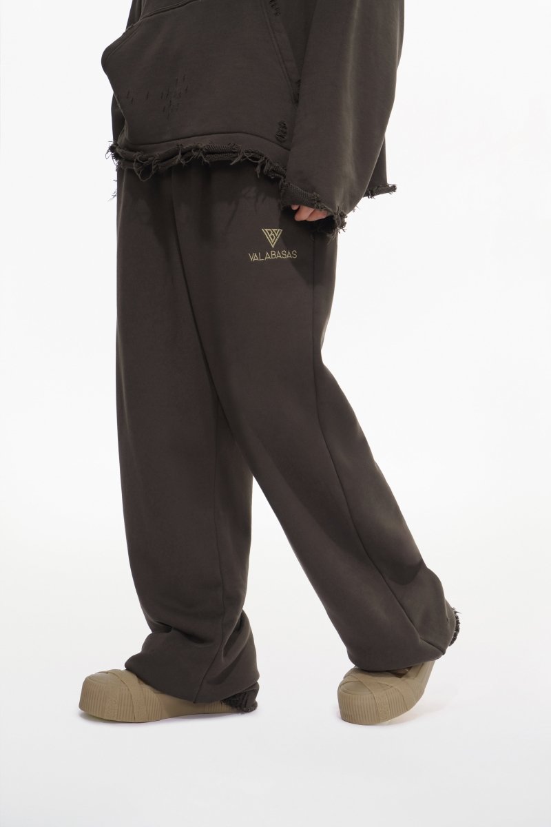 Syndicate Fleece Pants Baggy Brown - Valabasas