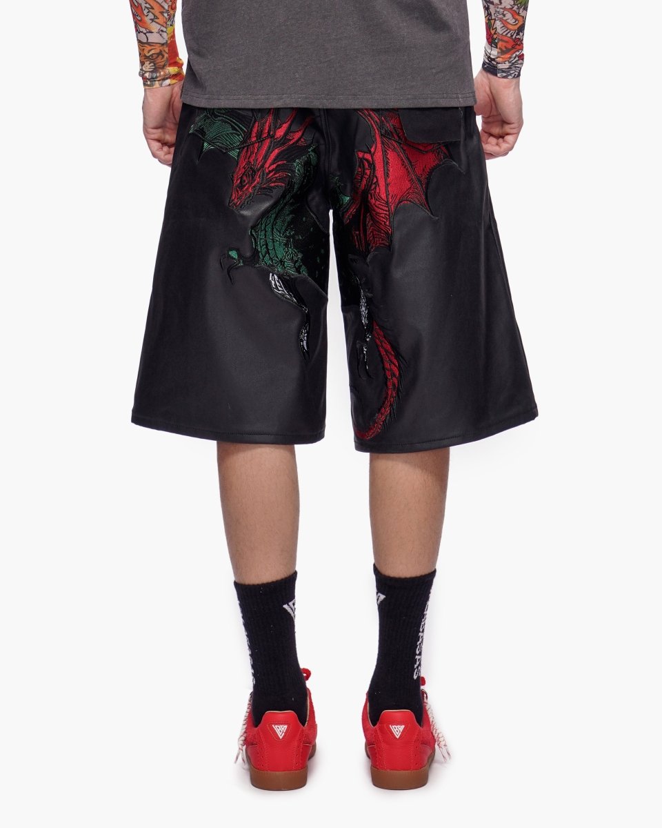 Tatsu Baggy Jorts Black Waxed - Valabasas