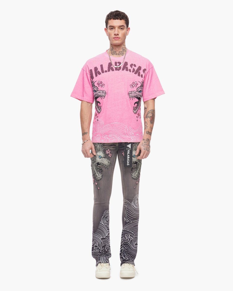 Tenka Stacked Denim Grey Wash - Valabasas