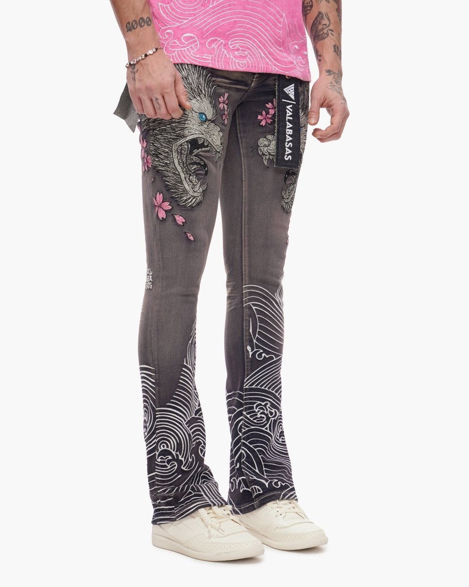 Tenka Stacked Denim Grey Wash - Valabasas