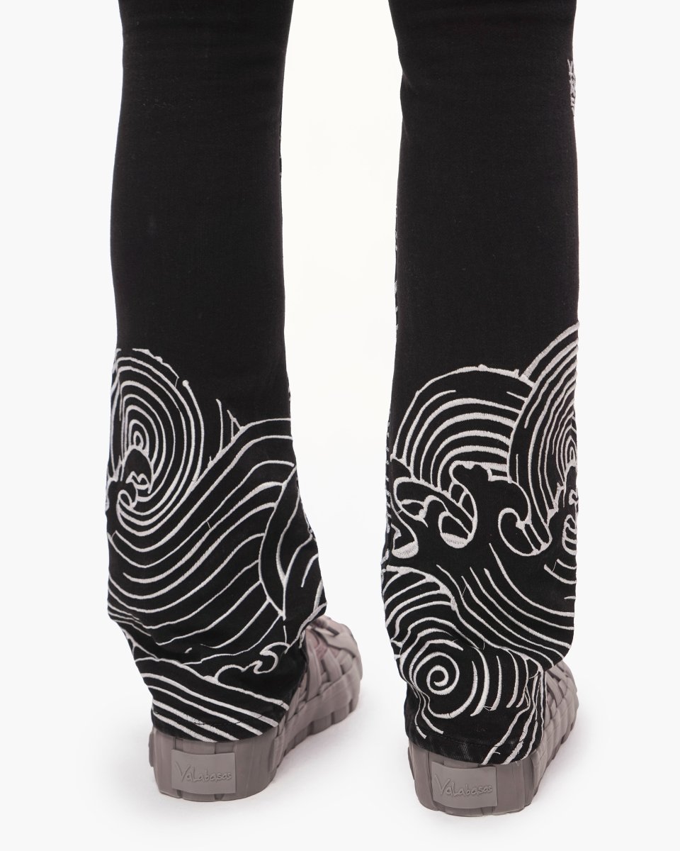 Tenka Stacked Denim Jet Black - Valabasas