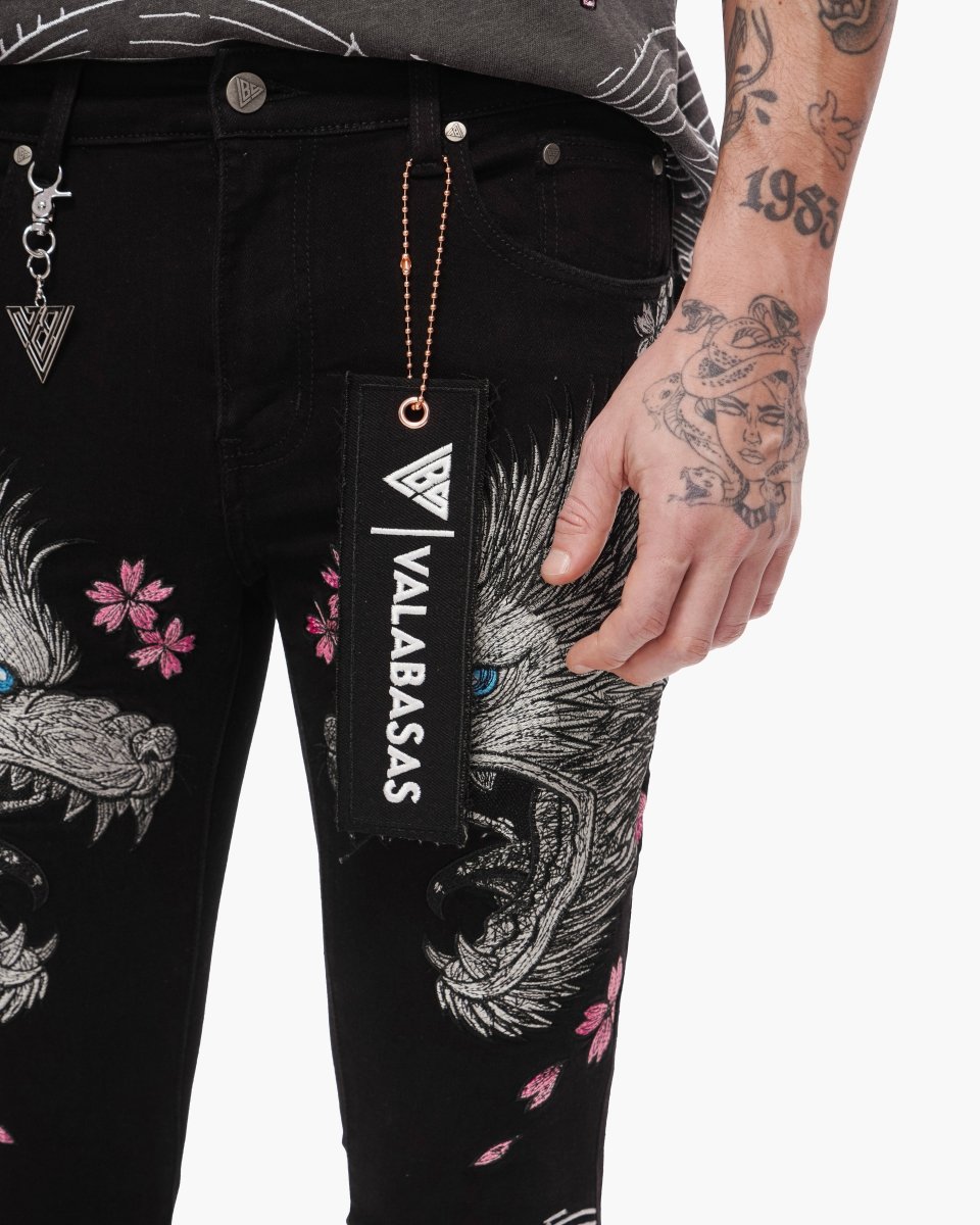 Tenka Stacked Denim Jet Black - Valabasas