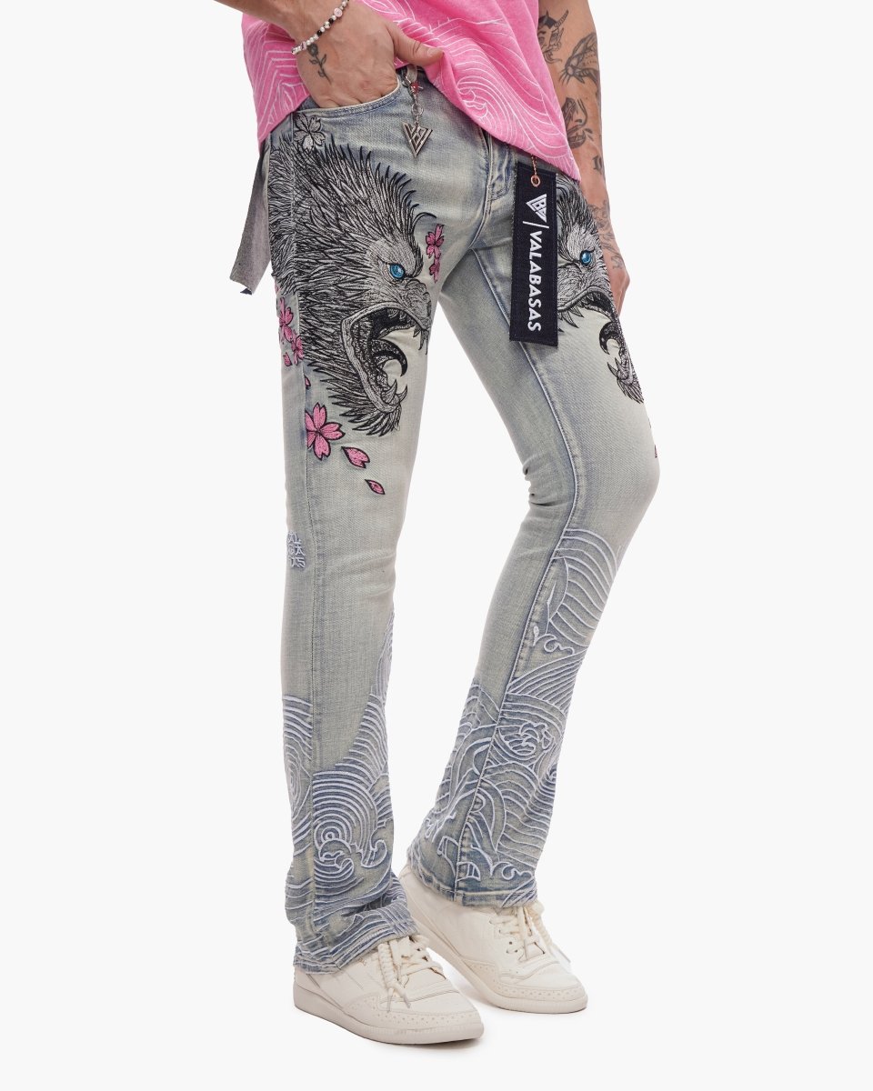 Tenka Stacked Denim Light Blue Wash - Valabasas
