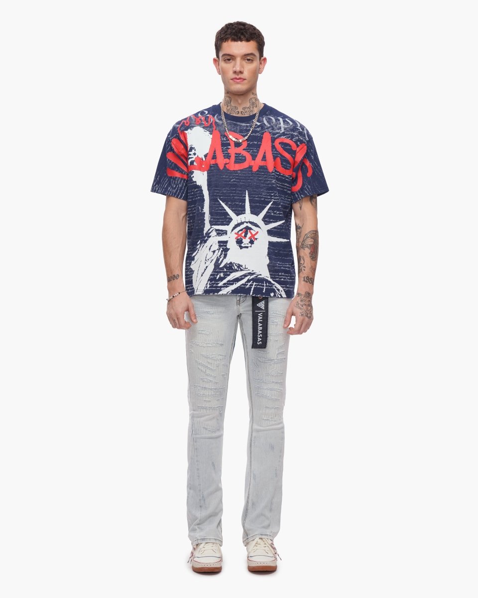 Thatch Stacked Light Blue Wash Jeans - Valabasas