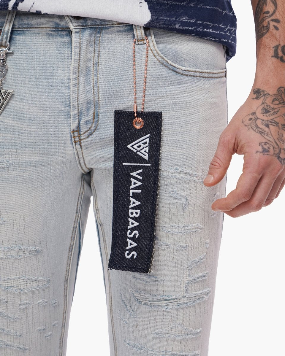 Thatch Stacked Light Blue Wash Jeans - Valabasas